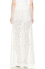 Zimmermann Wonderland Lace Pant in Ivory, view 3, click to view large image.