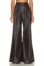 Zimmermann Luminosity Leather Pant in Espresso, view 1, click to view large image.