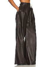 Zimmermann Luminosity Leather Pant in Espresso, view 2, click to view large image.