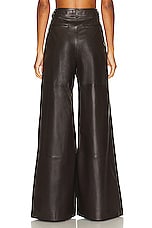 Zimmermann Luminosity Leather Pant in Espresso, view 3, click to view large image.