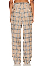 Zimmermann Luminosity Pleat Front Pant in Tan Check, view 3, click to view large image.