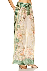 Zimmermann August Relaxed Pant in Khaki Floral, view 2, click to view large image.