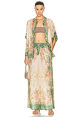 Zimmermann August Relaxed Pant in Khaki Floral, view 4, click to view large image.