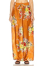 Zimmermann Alight Relaxed Pant in Tan Floral, view 1, click to view large image.