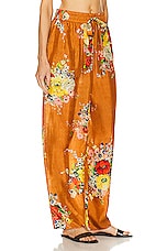 Zimmermann Alight Relaxed Pant in Tan Floral, view 2, click to view large image.