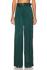 Zimmermann Silk Tuck Pant in Jade, view 1, click to view large image.