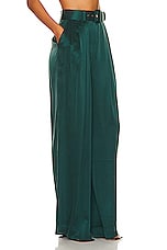 Zimmermann Silk Tuck Pant in Jade, view 2, click to view large image.