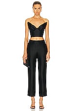 Zimmermann Matchmaker Tuxedo Pant in Black, view 4, click to view large image.
