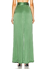 Zimmermann Silk Tuck Pant in Matcha, view 3, click to view large image.