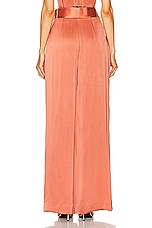 Zimmermann Silk Tuck Pant in Papaya, view 3, click to view large image.