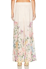 Zimmermann Halliday Relaxed Pant in Cream Watercolour Floral, view 3, click to view large image.