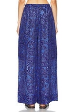 Zimmermann Ottie Relaxed Pant in Blue Paisley, view 3, click to view large image.