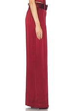 Zimmermann Silk Tuck Pant in Burgundy, view 3, click to view large image.