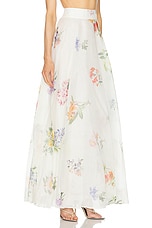 Zimmermann Natura Maxi Skirt in Multi Botanical Ivory, view 2, click to view large image.