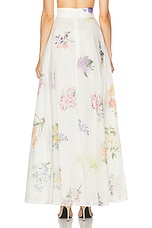 Zimmermann Natura Maxi Skirt in Multi Botanical Ivory, view 3, click to view large image.