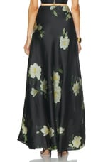 Zimmermann Harmony Flare Skirt in Black Magnolia, view 3, click to view large image.