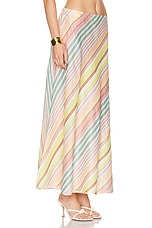 Zimmermann Halliday Bias Skirt in Multi Stripe, view 2, click to view large image.