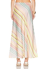 Zimmermann Halliday Bias Skirt in Multi Stripe, view 3, click to view large image.