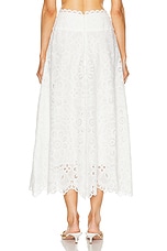 Zimmermann Ottie Flared Skirt in Ivory, view 3, click to view large image.