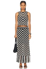 Zimmermann Halliday Hand Crochet Skirt in Chevron, view 4, click to view large image.