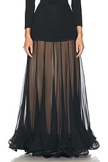 Zimmermann Illustration Flounce Skirt in Black, view 1, click to view large image.