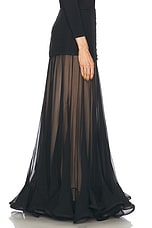 Zimmermann Illustration Flounce Skirt in Black, view 3, click to view large image.