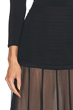 Zimmermann Illustration Flounce Skirt in Black, view 6, click to view large image.