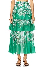 Zimmermann EVERLEY スカート - Green Watercolour Floral | FWRD Zimmermann EVERLEY スカート - Green Watercolour Floral | FWRD