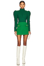 Zimmermann Celestial Pocket Skirt in Vivid Green, view 4, click to view large image.