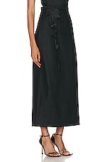 Zimmermann Luminosity Pencil Midi Skirt in Black, view 2, click to view large image.