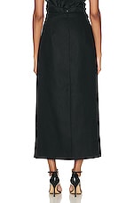 Zimmermann Luminosity Pencil Midi Skirt in Black, view 3, click to view large image.