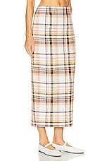 Zimmermann Matchmaker Check Pencil Skirt in Cream Check, view 2, click to view large image.