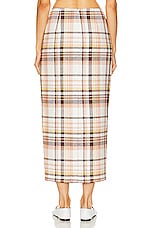 Zimmermann Matchmaker Check Pencil Skirt in Cream Check, view 3, click to view large image.