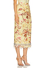 Zimmermann Matchmaker Diamante Skirt in Yellow Hibiscus, view 2, click to view large image.