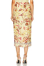 Zimmermann Matchmaker Diamante Skirt in Yellow Hibiscus, view 3, click to view large image.