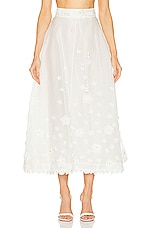 Zimmermann Matchmaker Lift Off Skirt in Ivory, view 1, click to view large image.