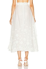 Zimmermann Matchmaker Lift Off Skirt in Ivory, view 3, click to view large image.