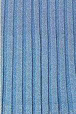Zimmermann Metallic Midi Skirt in Denim Blue, view 5, click to view large image.