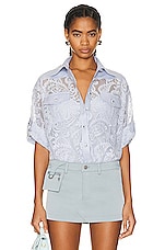 Zimmermann Coaster Lace Shirt in Periwinkle, view 1, click to view large image.