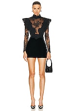 Zimmermann Sensory Lace Bodice Top in Black, view 4, click to view large image.