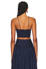 Zimmermann Alight Corset Top in Dark Navy, view 3, click to view large image.