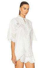 Zimmermann Junie Embroidered Shirt in Ivory, view 2, click to view large image.