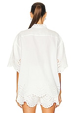 Zimmermann Junie Embroidered Shirt in Ivory, view 3, click to view large image.
