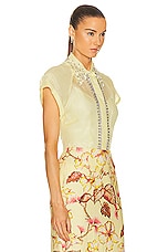 Zimmermann Matchmaker Diamante Blouse in Lemon, view 2, click to view large image.