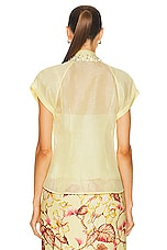 Zimmermann Matchmaker Diamante Blouse in Lemon, view 3, click to view large image.
