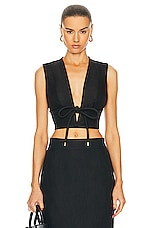 Zimmermann Matchmaker Bow Bodice Top in Black, view 1, click to view large image.