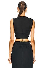 Zimmermann Matchmaker Bow Bodice Top in Black, view 3, click to view large image.