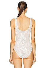 Zimmermann Lace Scoop Bodysuit in Cream, view 4, click to view large image.