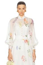 Zimmermann Natura Blouse in Multi Botanical Ivory, view 1, click to view large image.