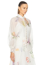Zimmermann Natura Blouse in Multi Botanical Ivory, view 2, click to view large image.